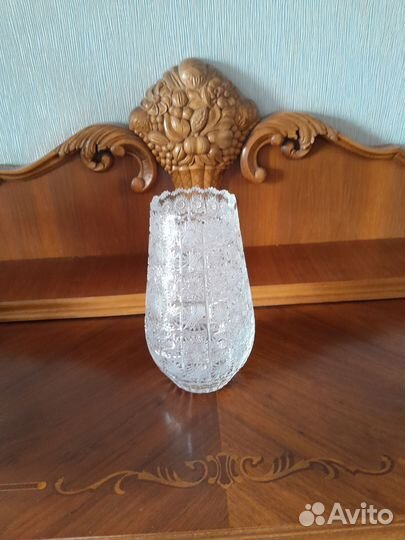 Ваза для цветов хрустальная чехия