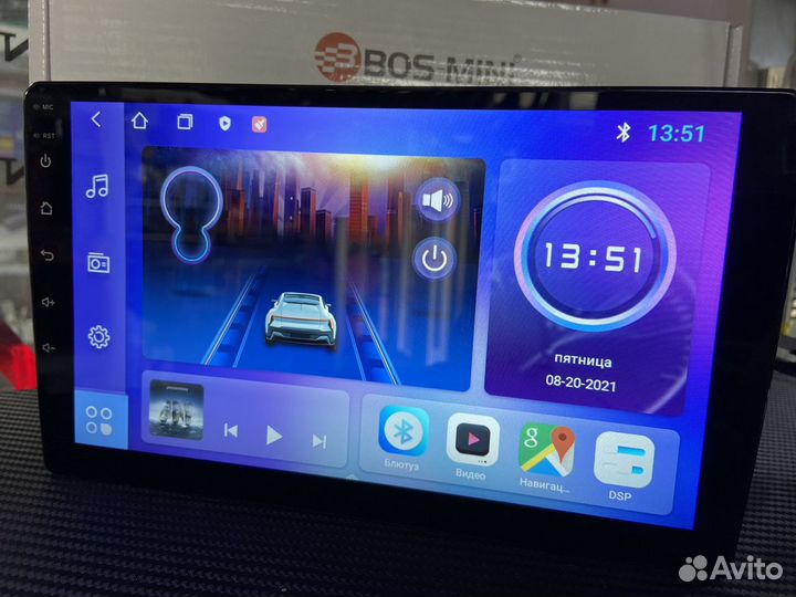 Магнитола андроид 9” экран 2х16 Гб