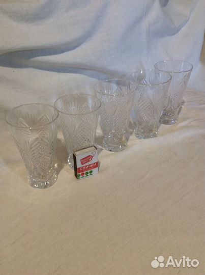 Хрустальные вазы стопки стаканы СССР б/у