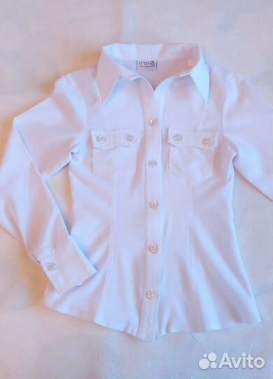 Рубашка школьная на девочку 7-8 лет