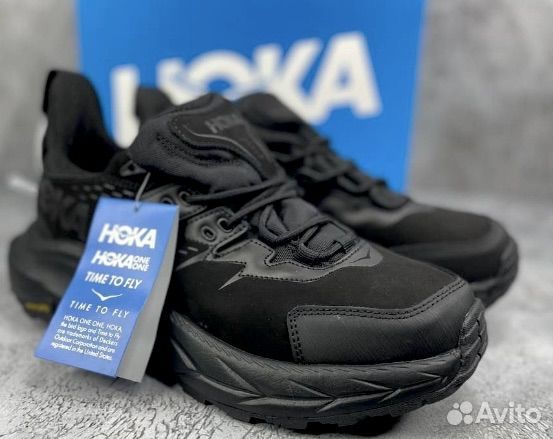 Крутые зимние термо кроссовки Hoka Gore Tex