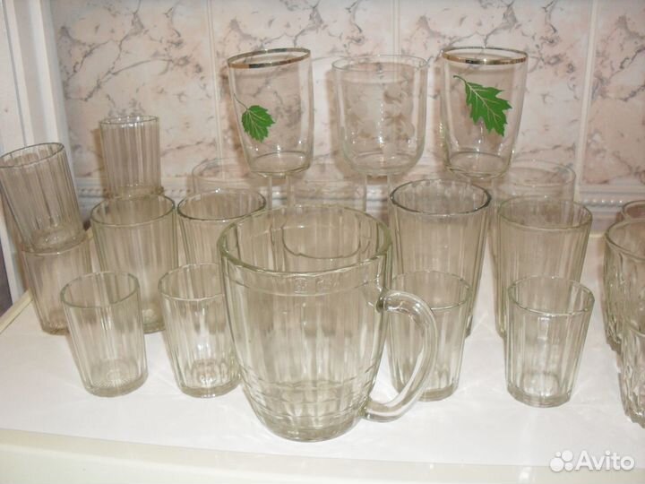 Стаканы. кружка пивная и стопки гр. из СССР