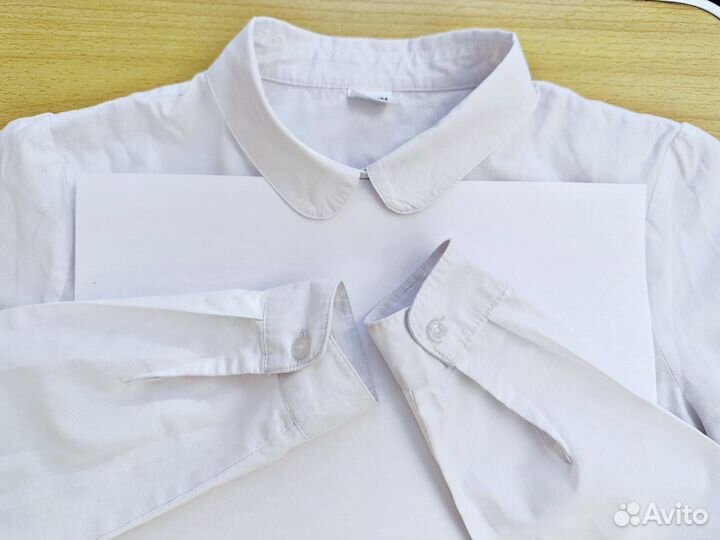 Рубашка белая для девочки 164