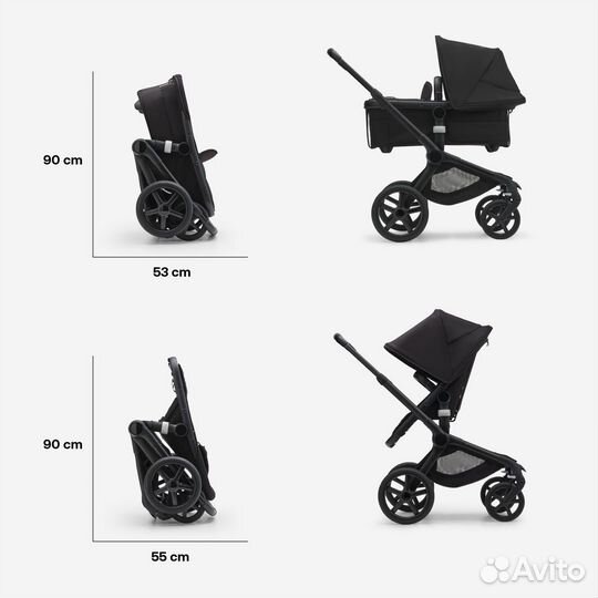 Коляска Bugaboo Fox 5 Black / Black / White