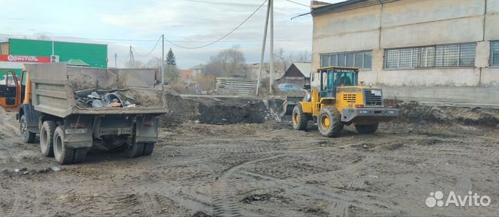 Услуги самосвала погрузчика вывоз мусора