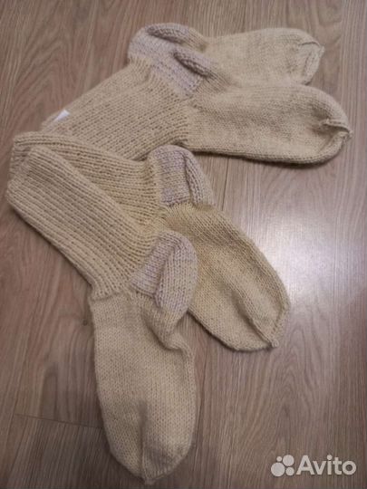 Носки ручной вязки шерстяные