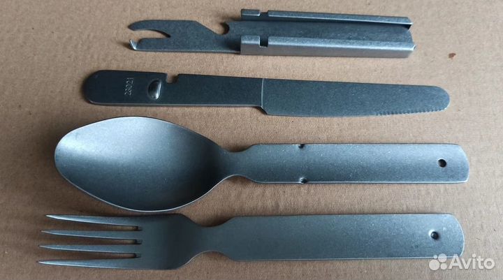 Титановые приборы походные 4 в 1