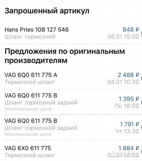 Тормозные шланги задние Volkswagen Golf4