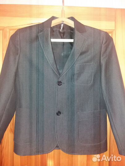 Пиджак в школу, цвет графит