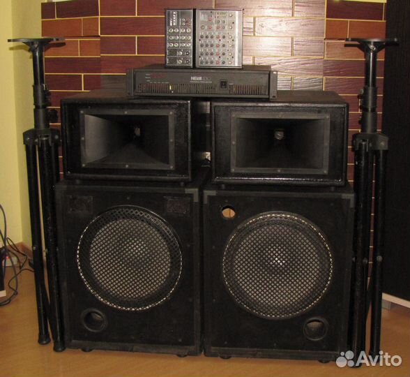 Колонки CF 1100W Усилитель Микшер Микрофон Стойки