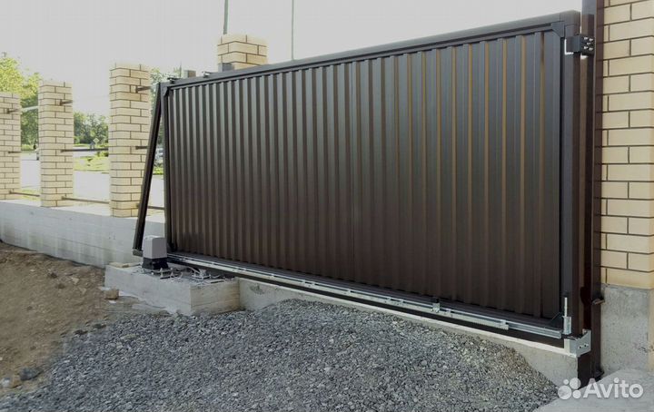 Откатные ворота для дома