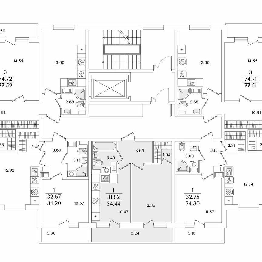 1-к. квартира, 34,4 м², 6/9 эт.