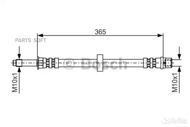 Bosch 1987476851 тормозной шланг