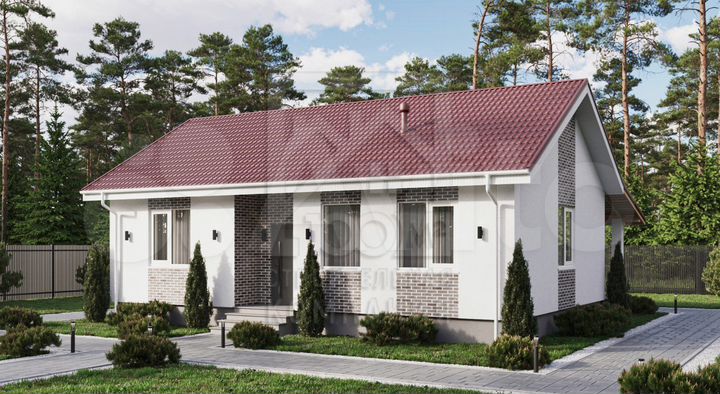 Коттедж 108 м² на участке 7,5 сот.