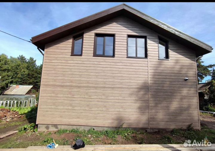 Фасадные работы Сайдинг монтаж