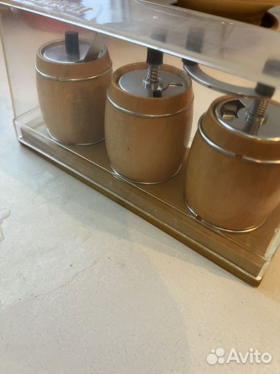 Подарочный набор для специй дерево винтаж