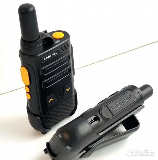 Легкая рация с наушником, комплект 2 штуки