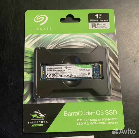 Новый SSD Seagate BarraCuda M2 Nvme 1TB ссд 1тб