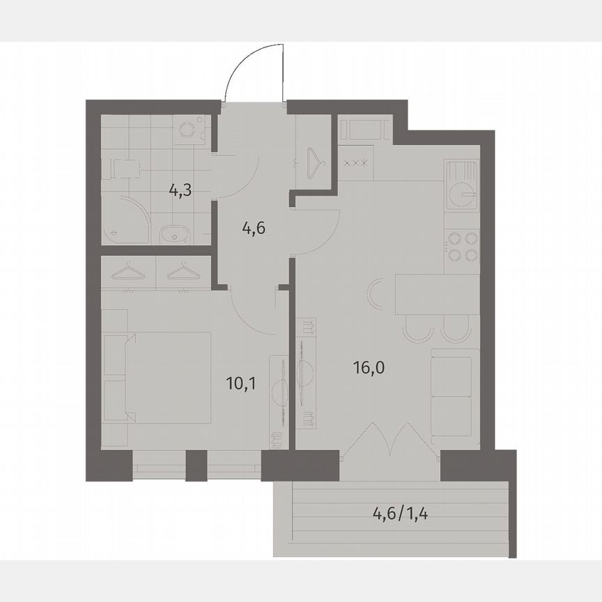 1-к. квартира, 36,3 м², 9/11 эт.