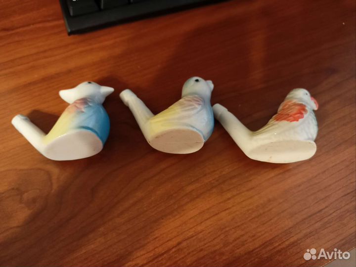 Фарфоровые птицы свистки водяные