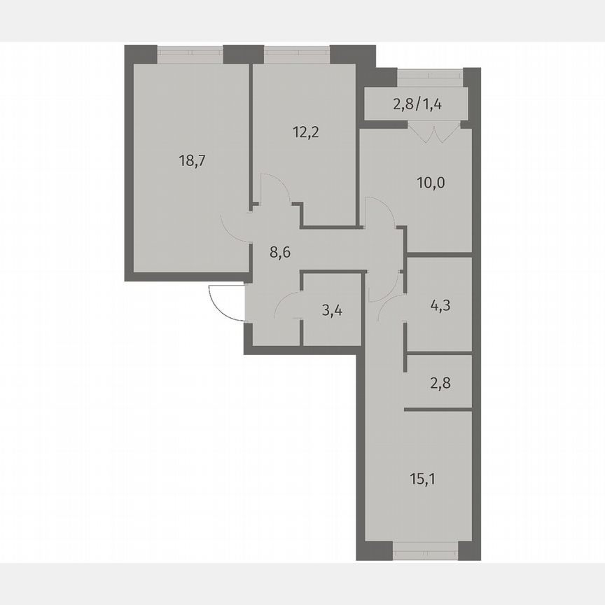 3-к. квартира, 76,5 м², 7/11 эт.
