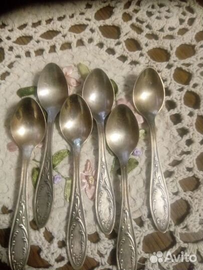 Кофейные ложки мельхиор, 6 шт