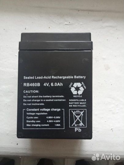 Аккумулятор от фонаря 4v 6ah