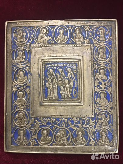 Старинные иконы, кресты, складни меднолитые