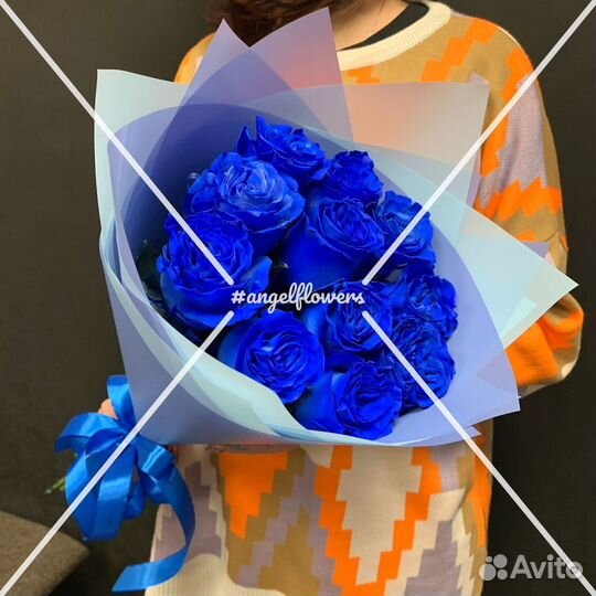 Цветы синяя роза