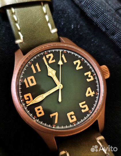 Мужские наручные часы baltany Retro Pilot Бронза