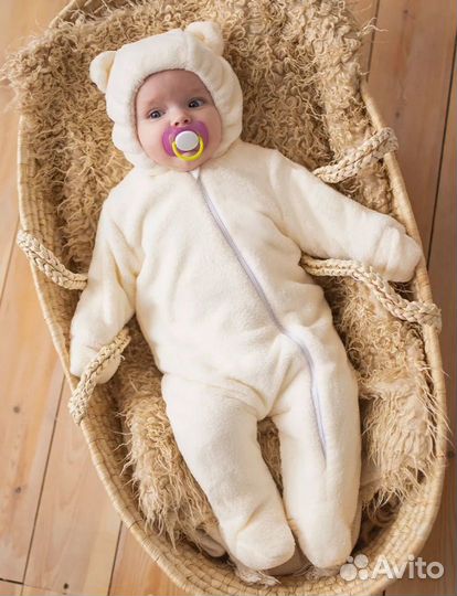 Плюшевый комбенизон 62 и 68