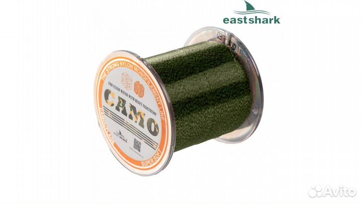 Леска EastShark 3D camo 300м 0,28 мм зеленая