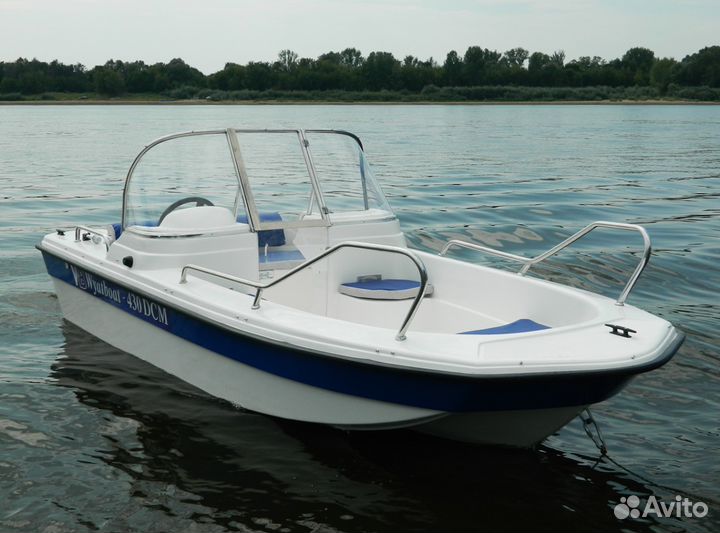 Новая моторная лодка Wyatboat 430 DCM тримаран