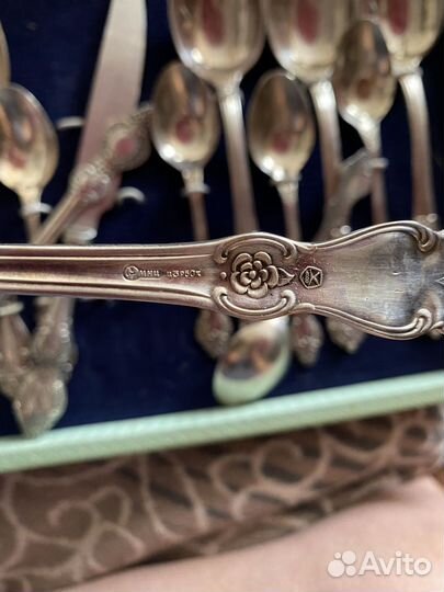 Набор столовых приборов мельхиор СССР