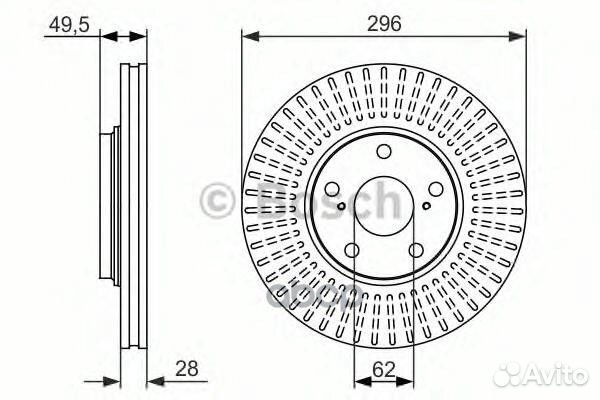 0 986 479 664 диск тормозной передний Toyota C
