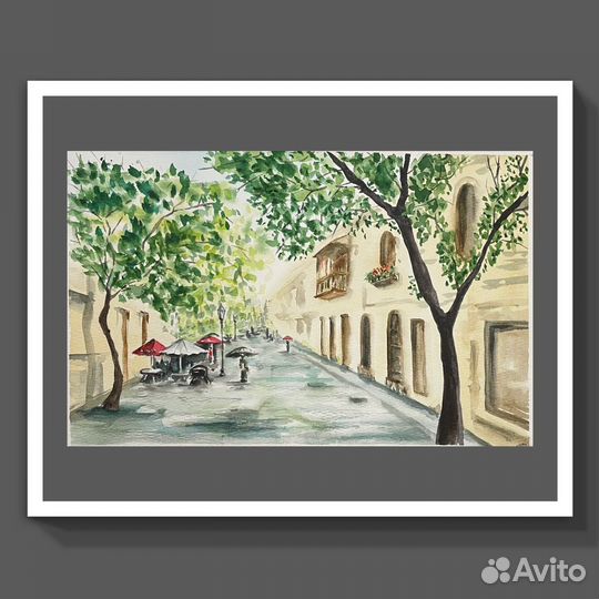 Акварель, ручная работа, 27 х 18 см