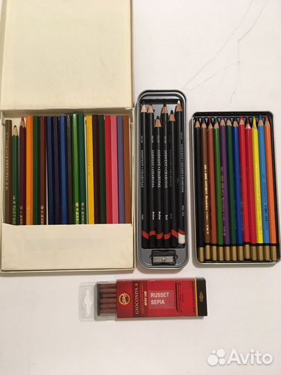 Карандаши, уголь, Derwent, Kohinoor
