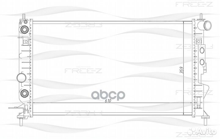 Радиатор двигателя KK0167 free-Z