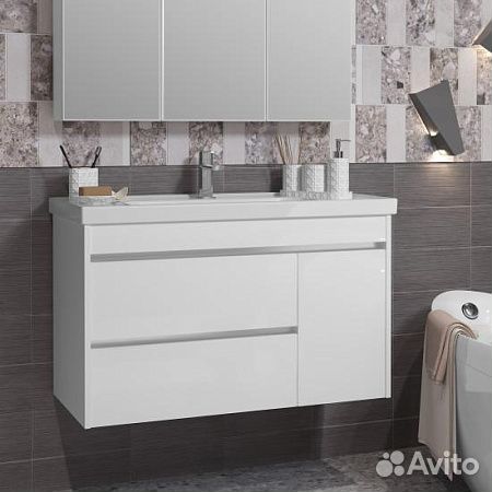 Тумба opadiris Фреш 100 бел/бел CeraStyle Frame