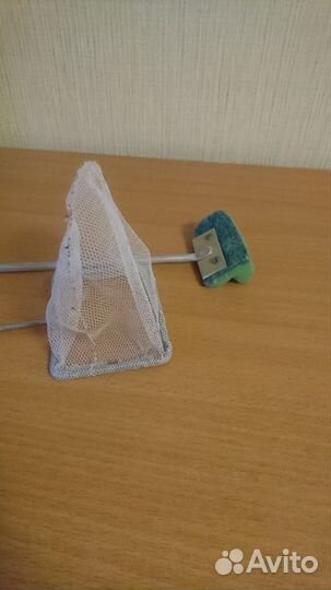 Сачок и скребок для аквариума