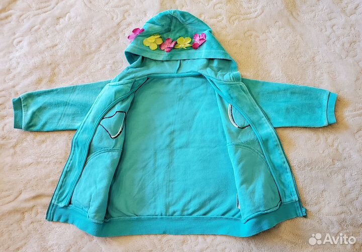 Велюровая кофточка для девочки Pelican 9-12 мес