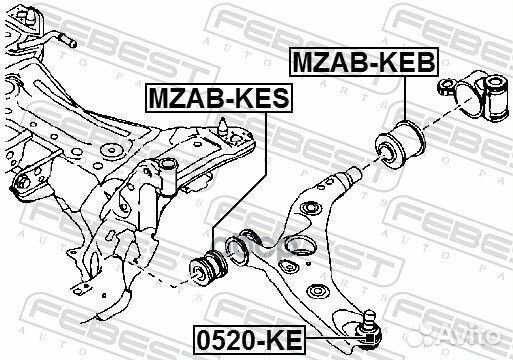 Опора шаровая mazda CX-5 11- перед.подв.ниж.пра