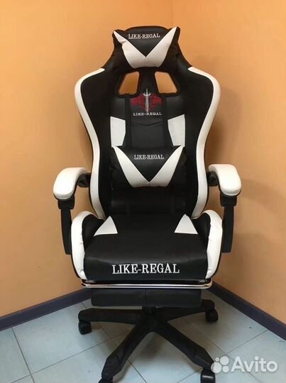 Компьютерное игровое кресло геймерское с массажем