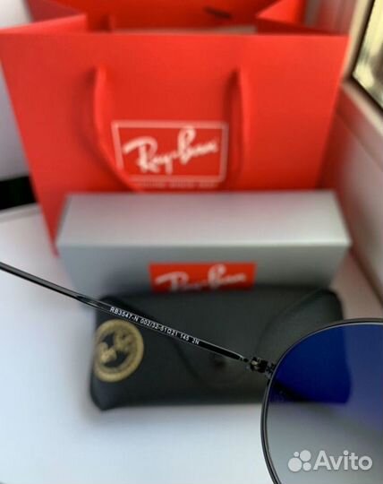 Очки ray ban oval пепельные