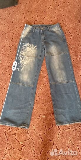 Широкие джинсы y2k sk8 винтаж