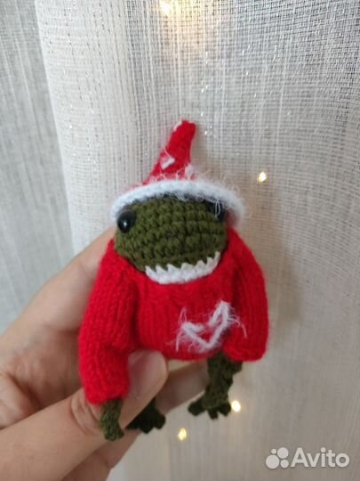 Вязаная лягушка