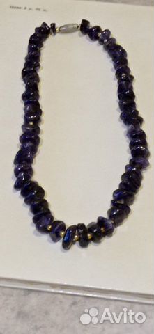 Ожерелье бусы из натурального аметиста