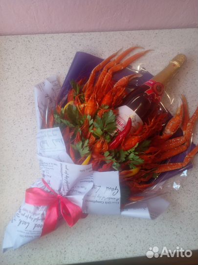 Съедобные букеты из колбас и морепродуктов