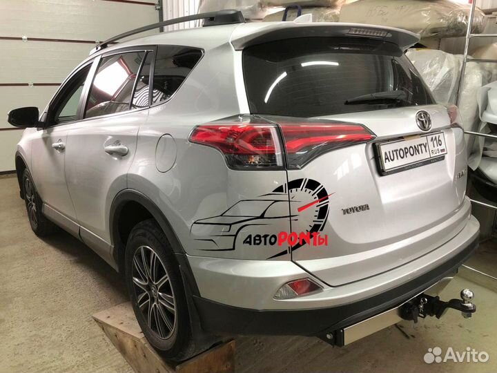 Фаркоп Toyota RAV4 нержавейка квадрат без выреза