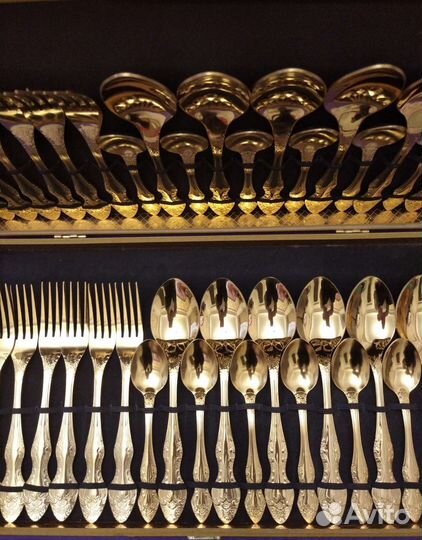 Столовые приборы Италия. оригин в кейсе 12/36 пр